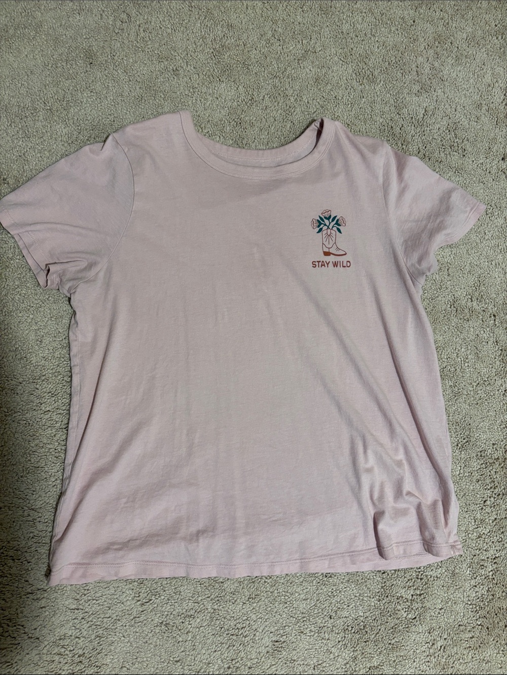 Pink 'Stay Wild' Graphic Tee